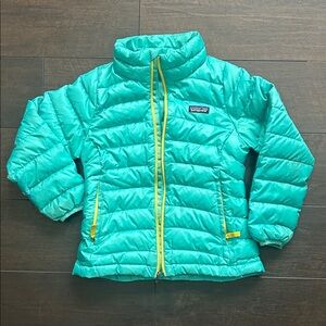 Patagonia down puffer jacket size S (7-8) - mint green